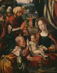 Adoration of the Magi, Epiphany Triptych (detail), c.1540